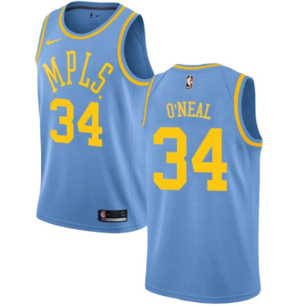 Men's Los Angeles Lakers Shaquille O'Neal Hardwood Classics Jersey - Blue