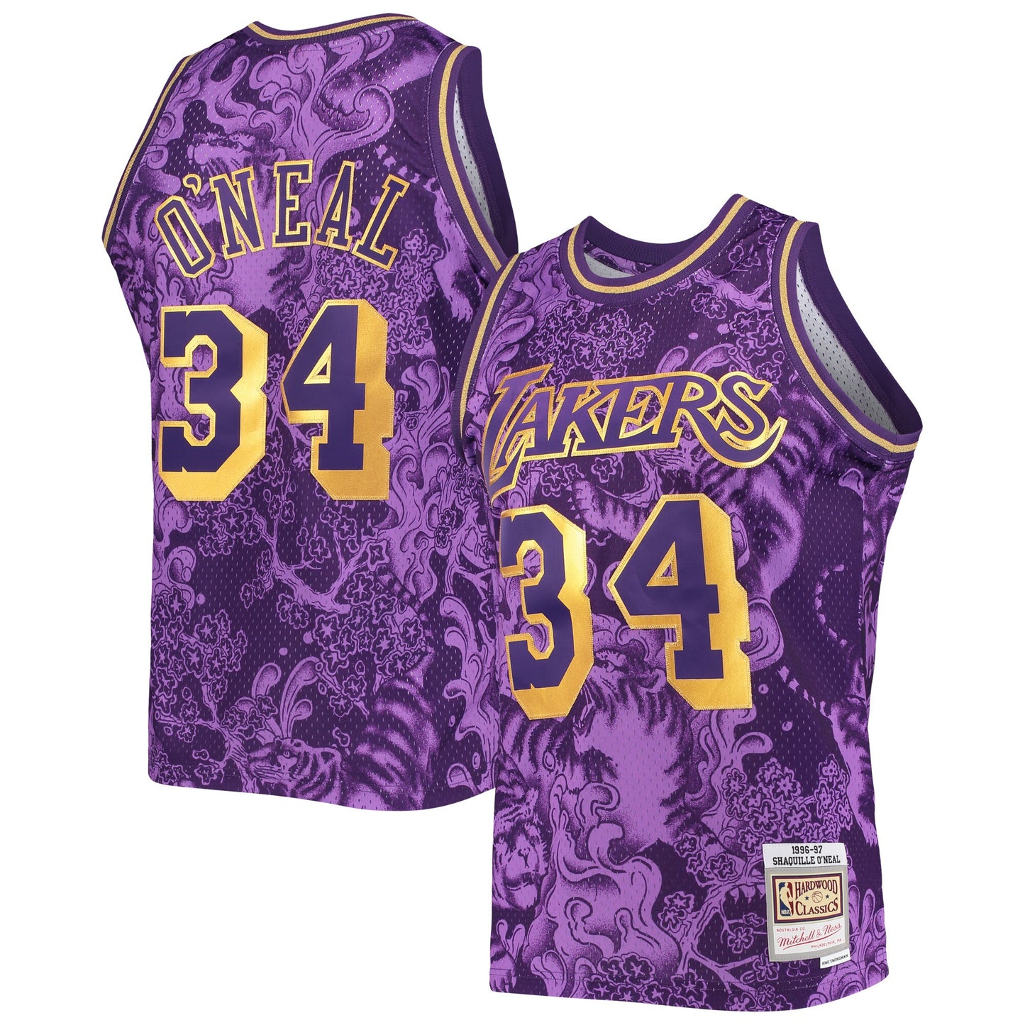 Shaquille O'Neal Los Angeles Lakers Mitchell & Ness Hardwood Classics 1996/97 Lunar New Year Swingman Jersey - Purple